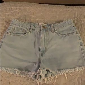 Forever 21 light wash high-rise jean shorts!